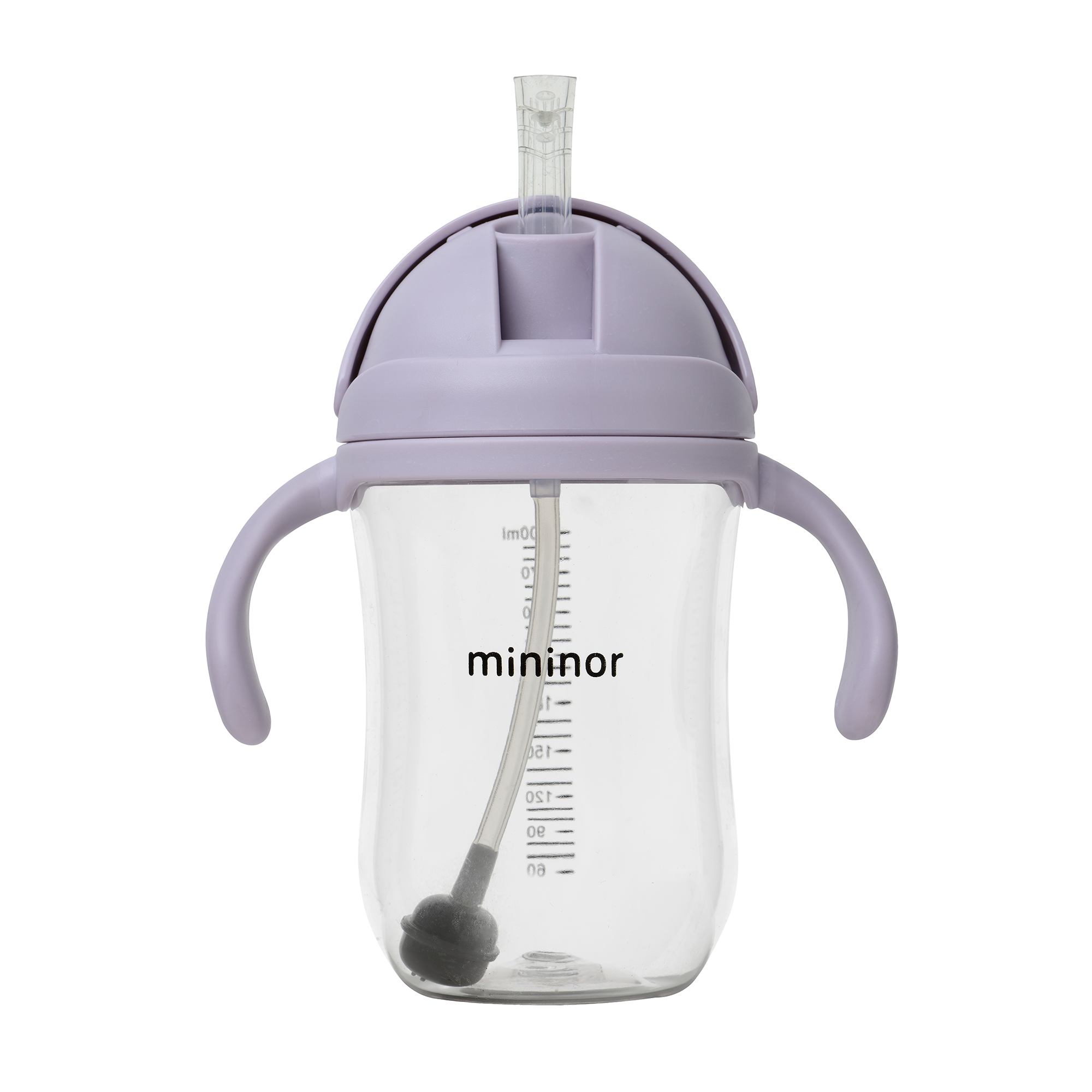 Mininor Global - Straw Bottle Tritan 330ml - Lilac flower (14253) v:4073820