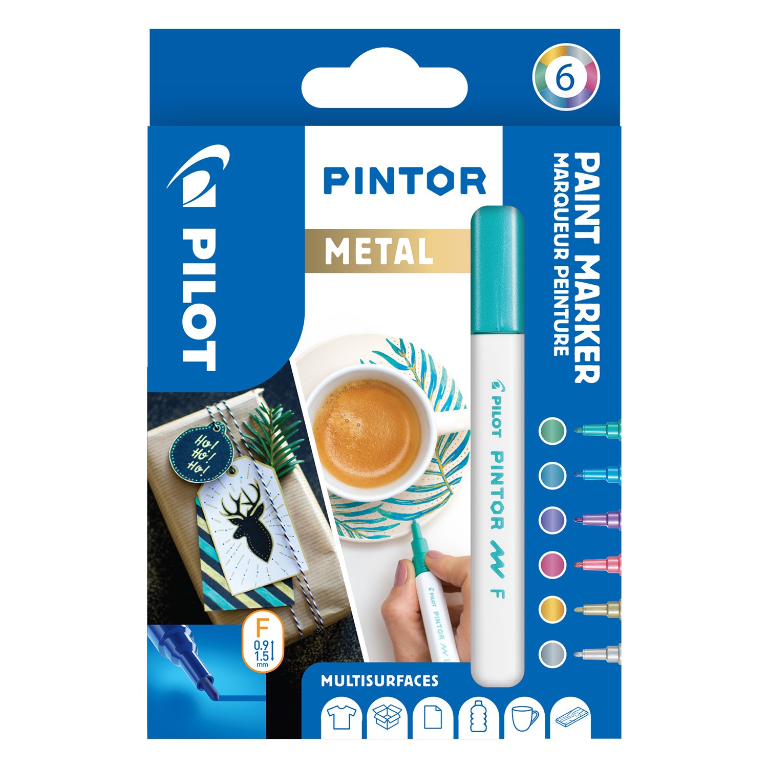 Pilot - Pintor Marker Fine Metal Mix 6 colors (Fine Tip) v:9120126