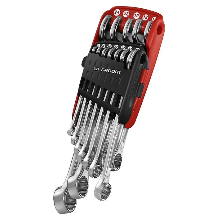 Facom Combination wrench set, 14 pieces ( 8 to 24 mm) – Gratis frakt v:7182486