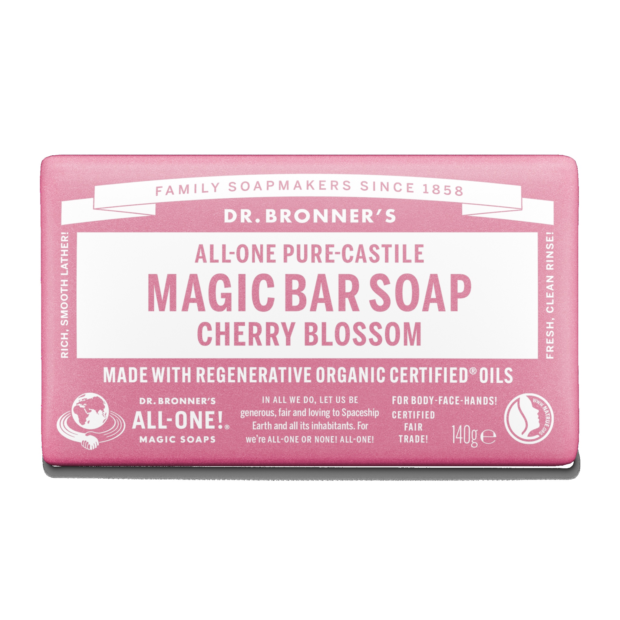 Dr. Bronner's - Magic Bar Soap Cherry-Blossom 140 g - 140 v:1112735