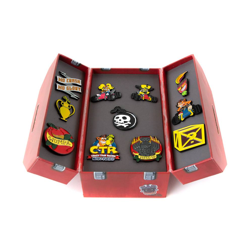 Crash Team Racing Toolbox Pin Badge Set – Gratis frakt v:2360526