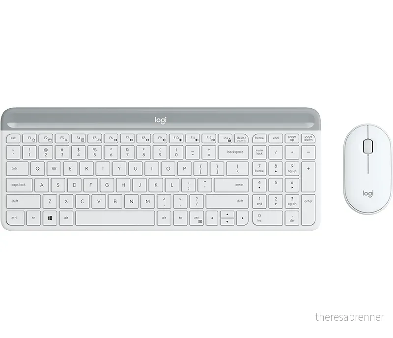 LOGITECH Slim Wireless Keyboard and Mouse Combo MK470 - OFFWHITE - NORDIC - Gratis frakt v:7553997