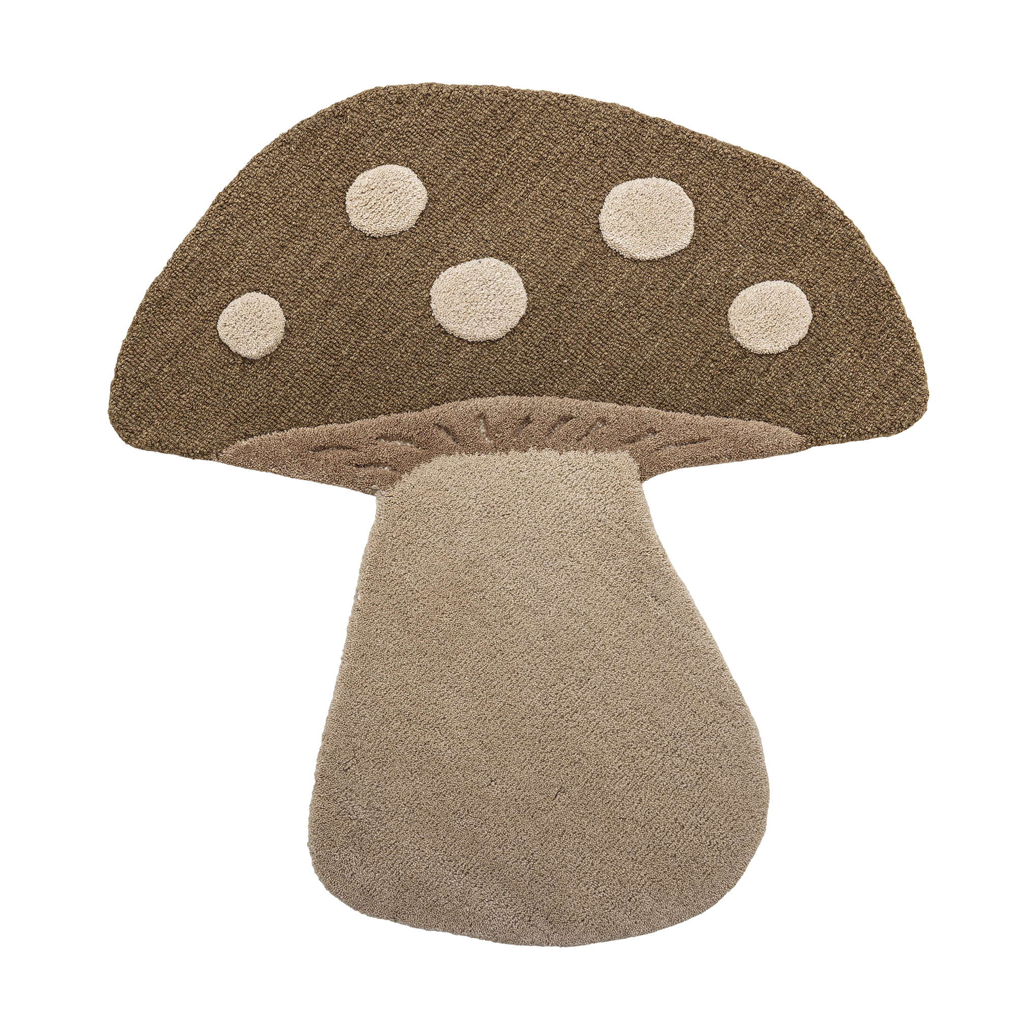 Bloomingville MINI – Mushroom Rug – Brown – Wool – Gratis frakt v:6967233 Bloomingville MINI – Mushroom Rug – Brown – Wool – Gratis frakt v:6967233