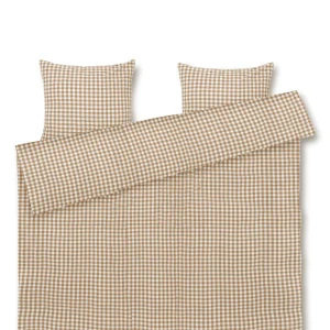 Juna – Bæk&Bølge Sengetøy – Karamell/Offwhite – 200×220 cm – Gratis frakt v:2424860