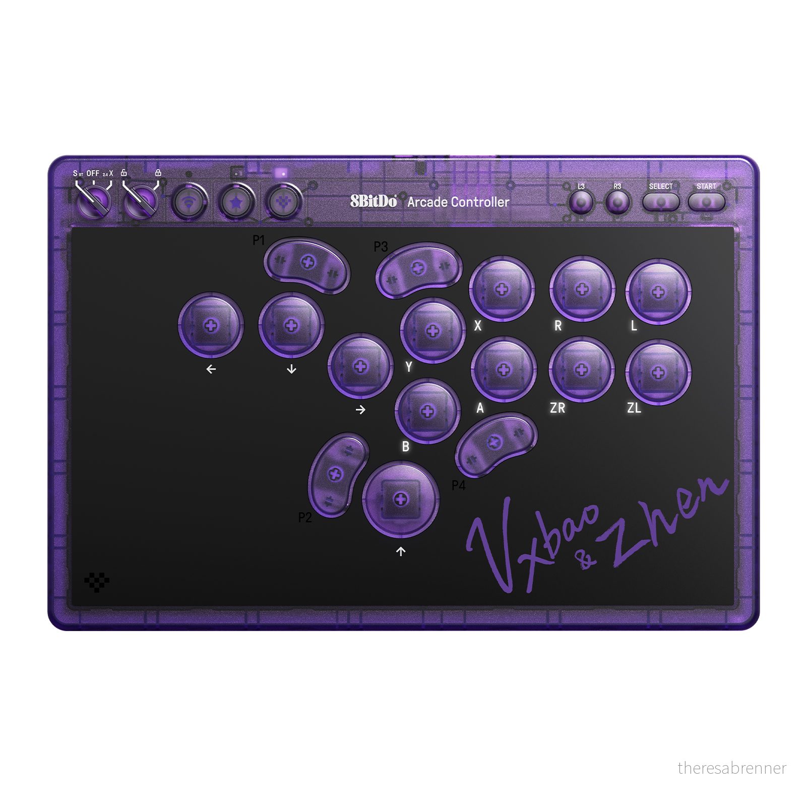 8Bitdo – Arcade Controller – Purple – Gratis frakt v:8354388 8Bitdo – Arcade Controller – Purple – Gratis frakt v:8354388
