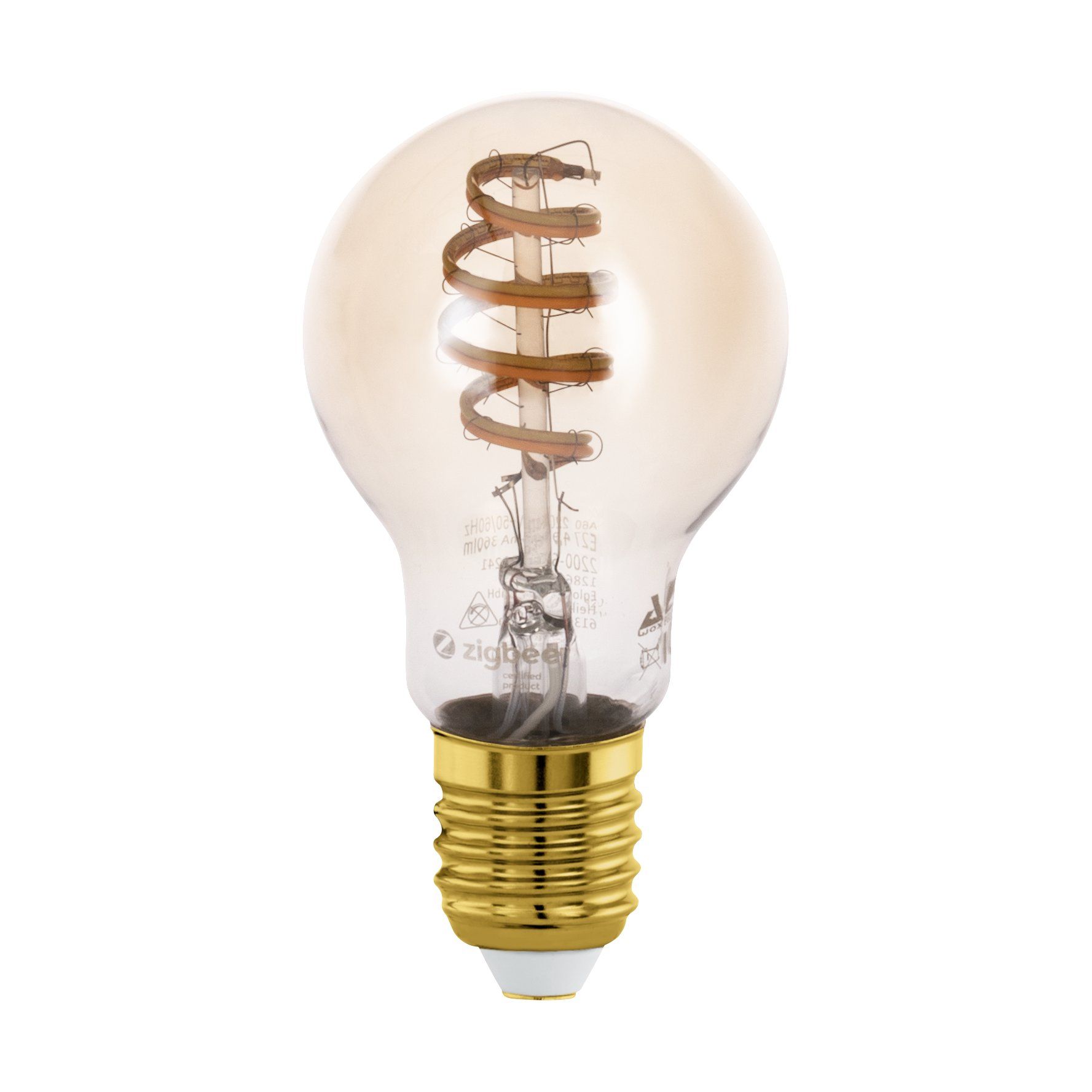 EGLO - E27 A60 Spiral Amber Smart Lyspære - Zigbee & Bluetooth v:6454403