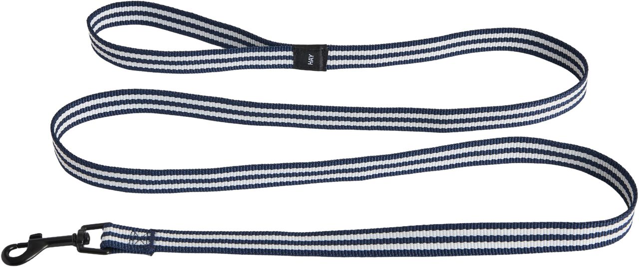 HAY - Dogs Leash Flat - S/M - Blue and white stripe - 160 - Blue and white stripe v:3811175