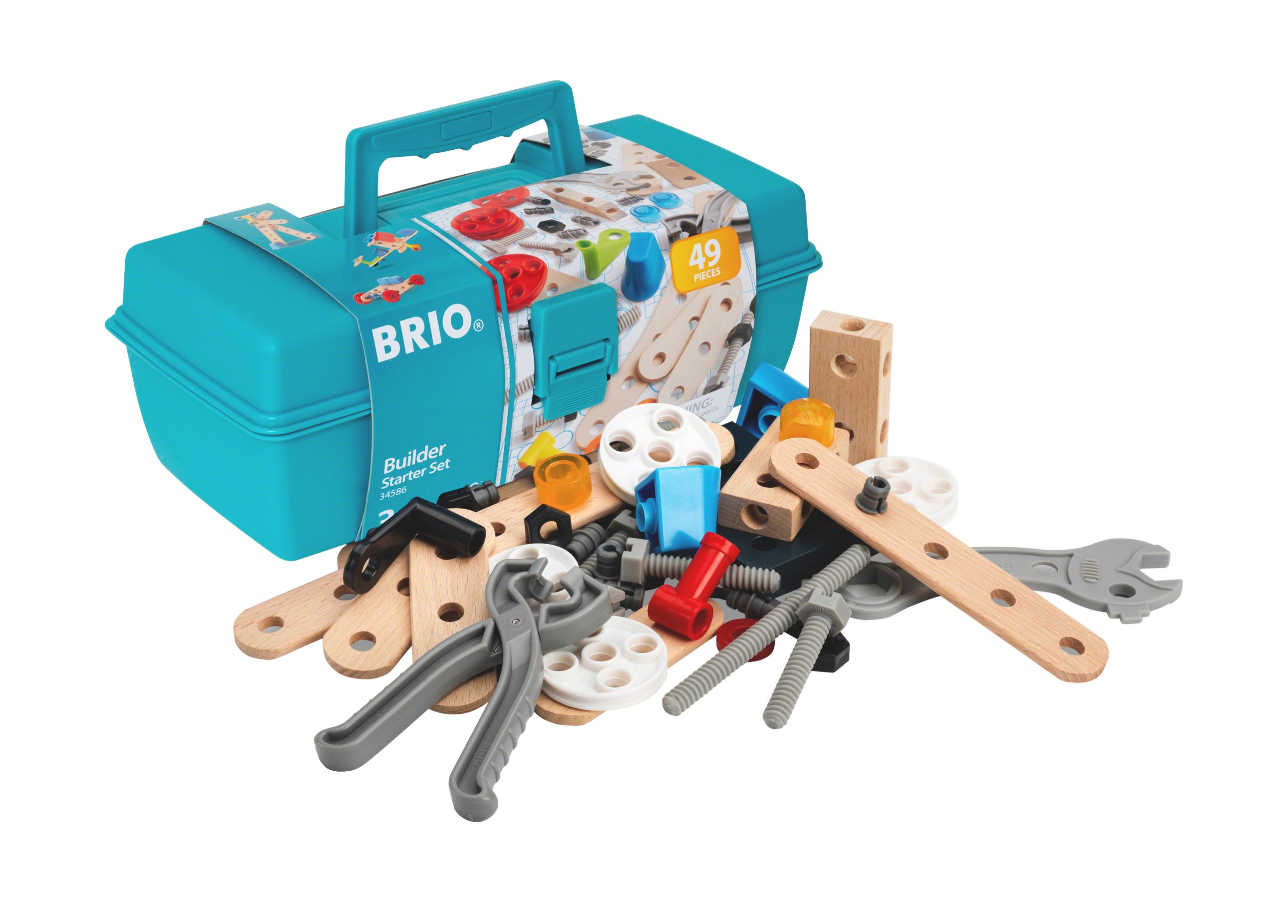 BRIO - Builder Byggesett for nybegynnere - 49 deler (34586) v:9154383