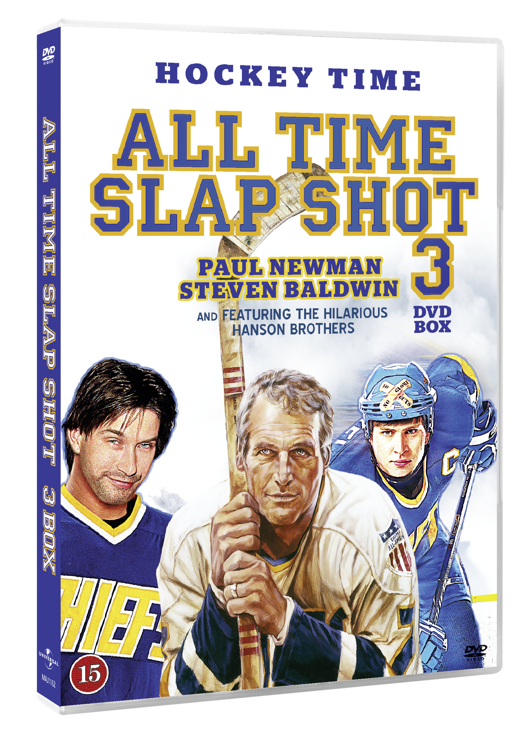 SLAP SHOT - Hockey Time - ALL 3 MOVIES IN ONE BOX (LIMITED EDITION) - DVD - Complete Edition v:4787816