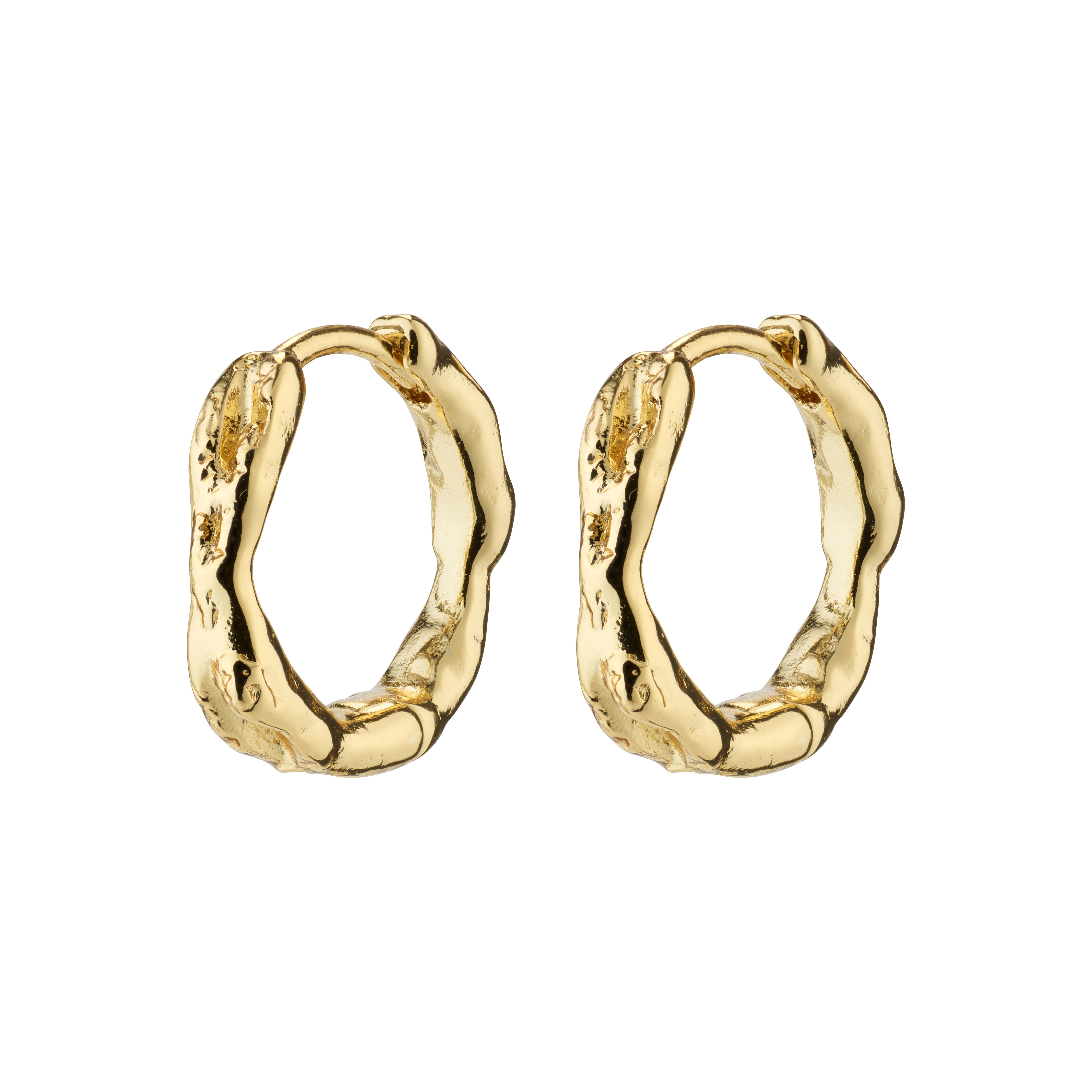 PILGRIM - EDDY Organic Shaped Small Hoops - Gold-Plated - 15 mm v:6602639