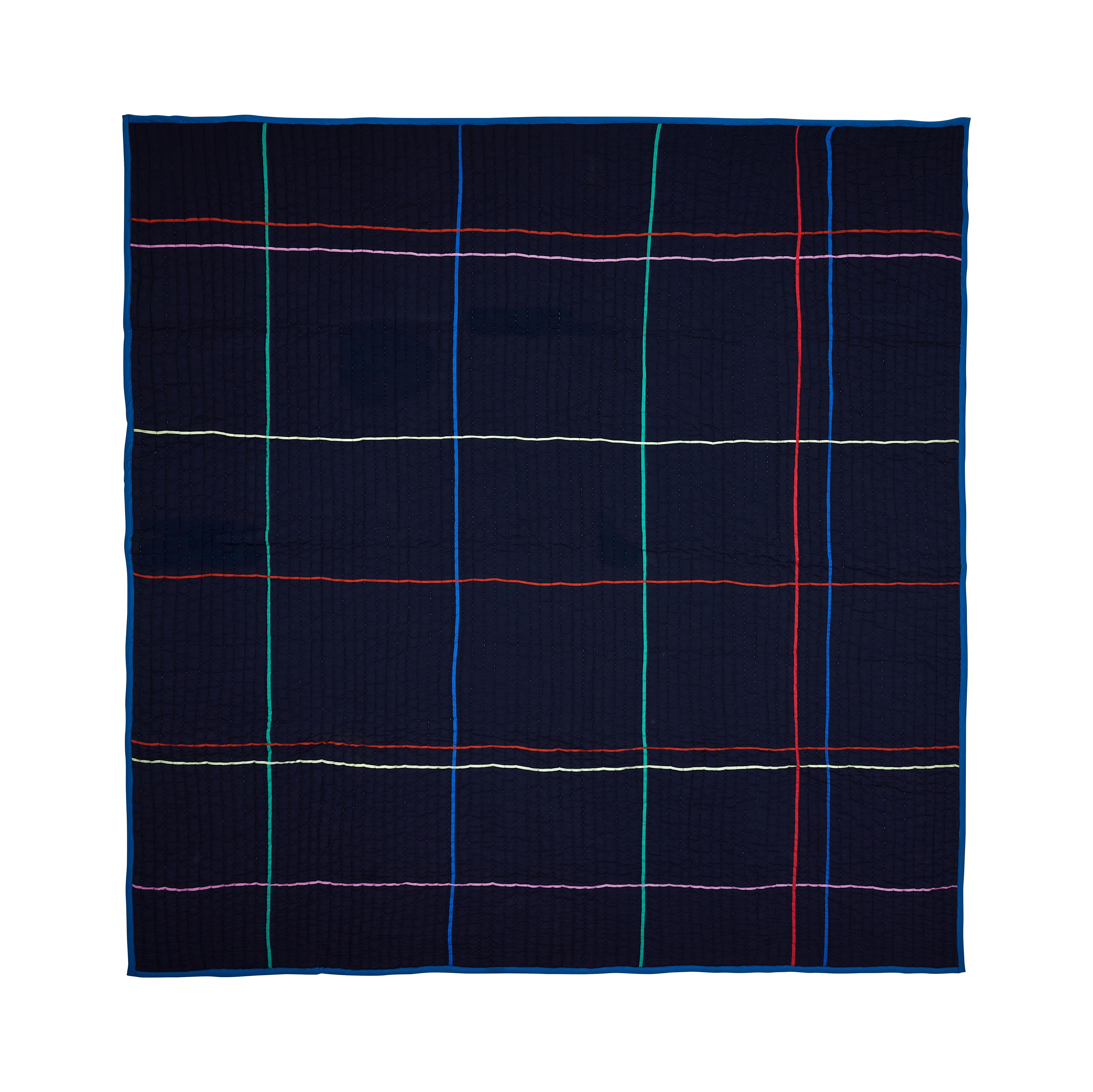 Hübsch - Sen Bedspread - Dark blue - 260x260cm - Gratis frakt v:6075438