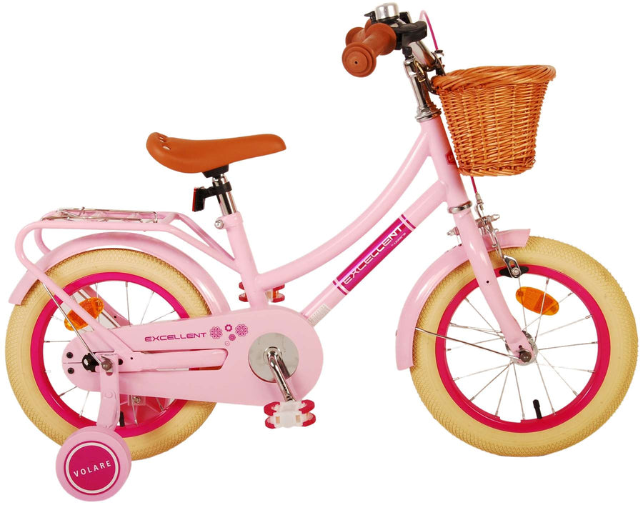 Volare - Children's Bicycle 14" - Excellent Pink (51442) - Gratis frakt v:7822394