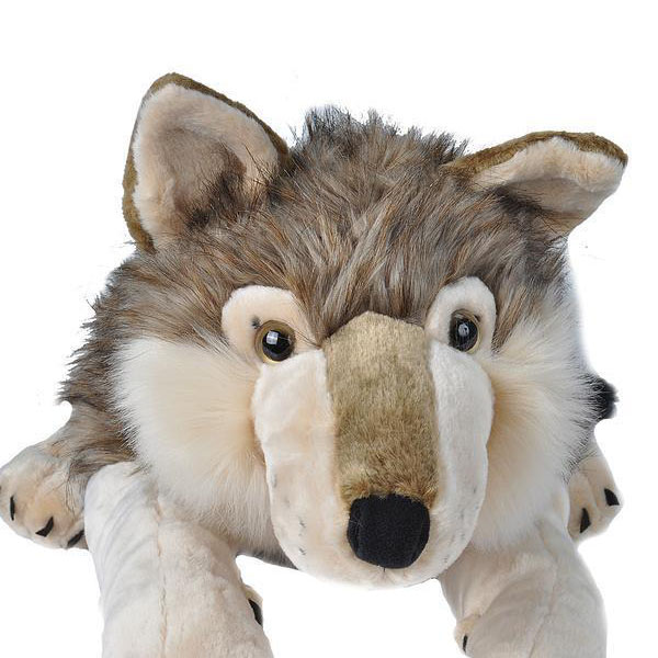 Wild Republic - Kosedyr Jumbo Cuddlekins 76 cm Ulv - Gratis frakt v:8670994