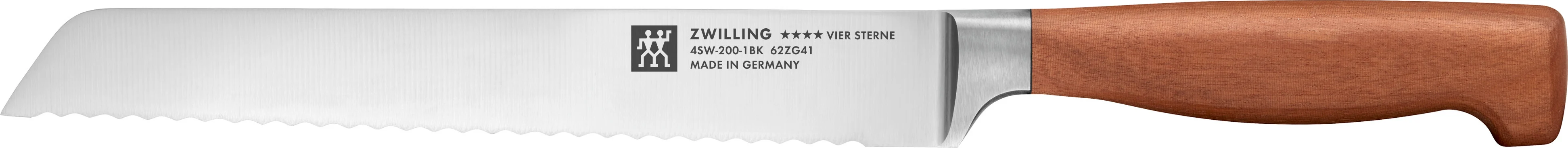 Zwilling - VIER STERNE Wood Bread Knife - 20 cm - Gratis frakt v:4287369