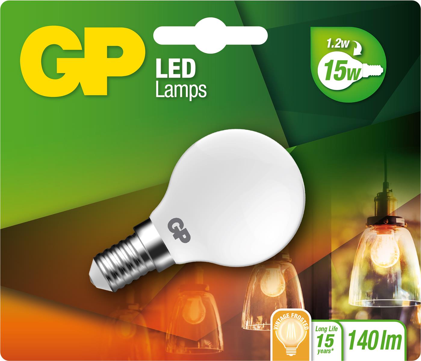 GP - LED Lamp Filament Frozen Mini Globe, E14, 1.2W (15W), 136lm v:7955938