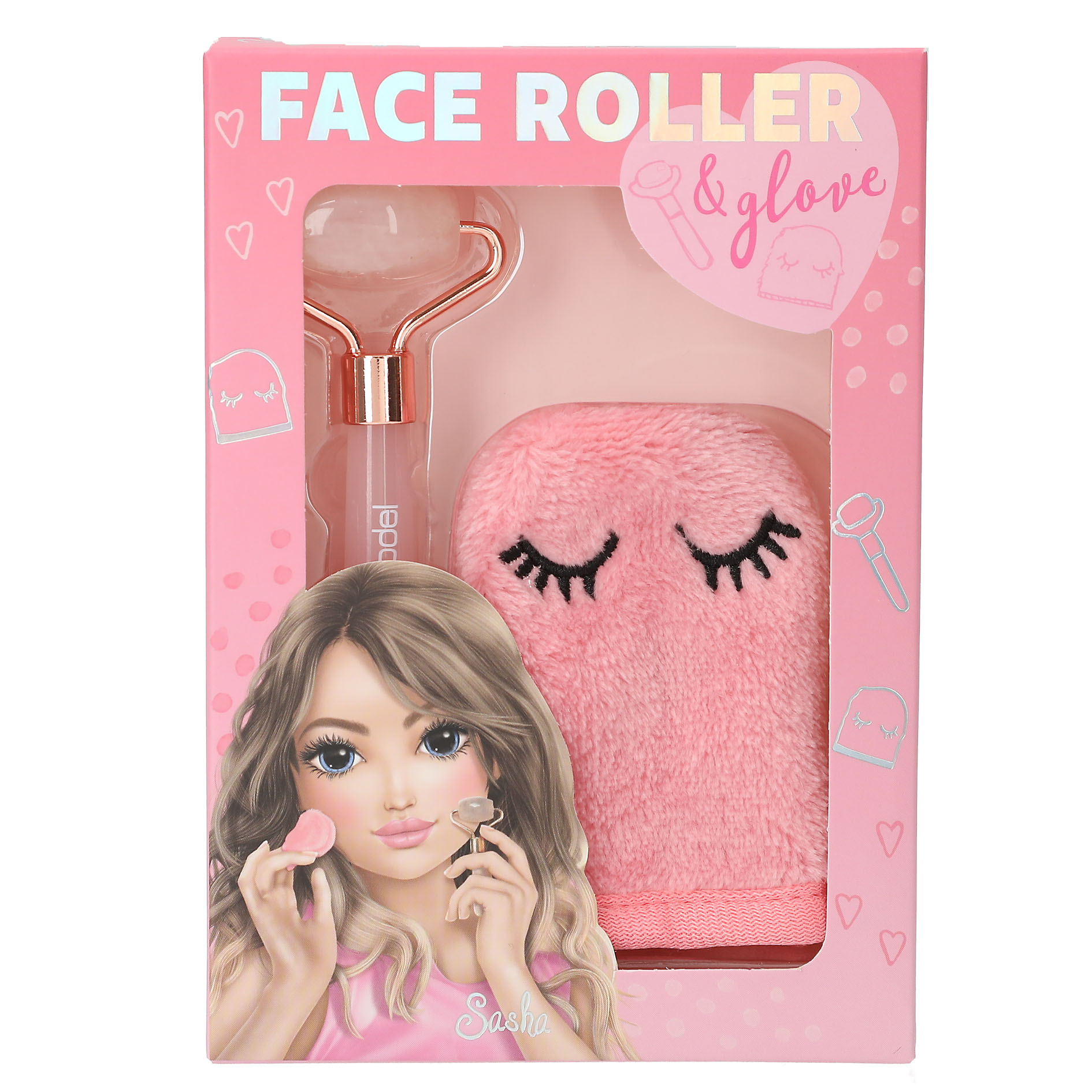 Topmodel – Rosenkvarts Ansiktsrull Sett – Pink – Small v:1453775