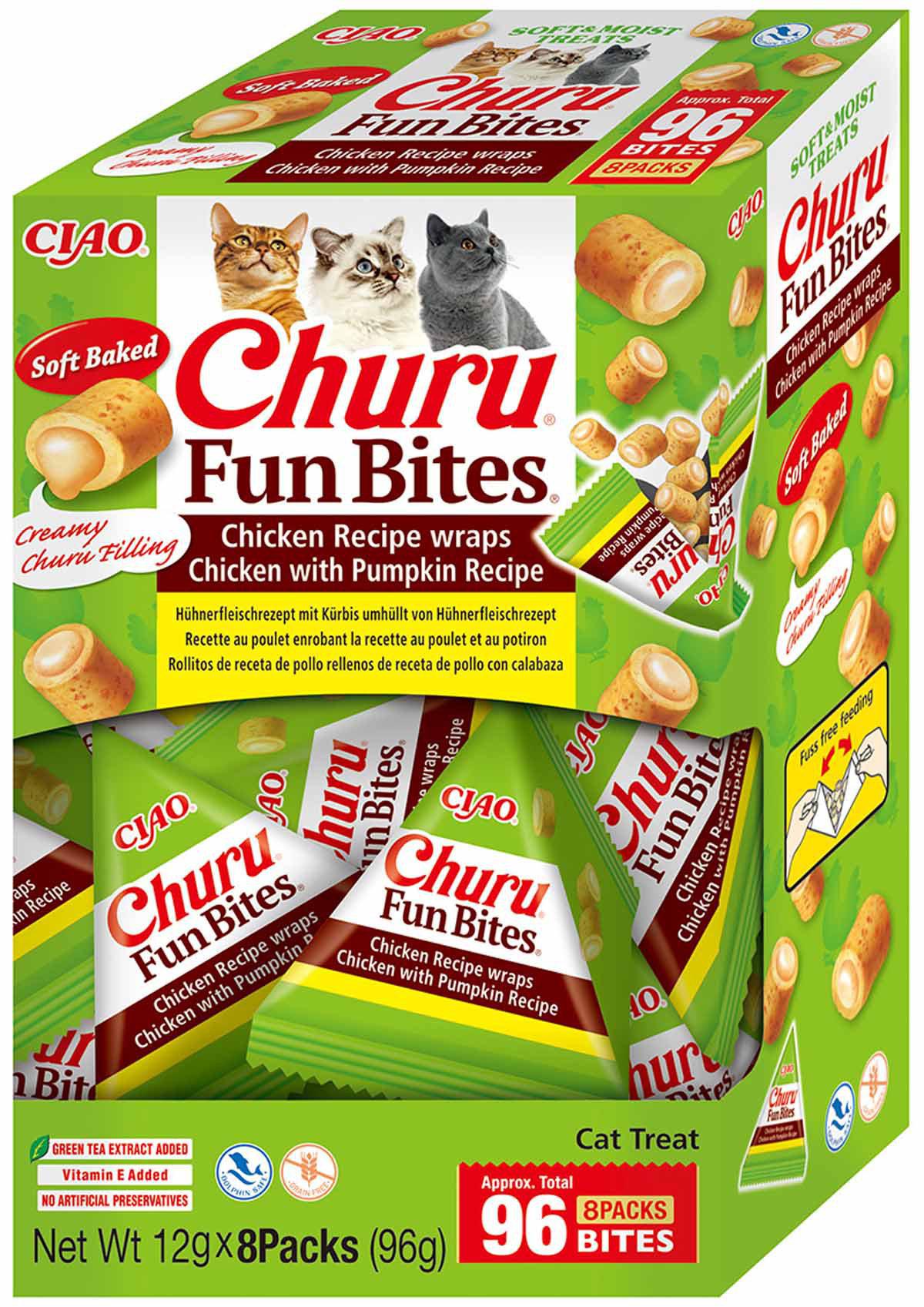 Churu - Cat Fun Bites Chicken with Pumpkin - 8 pcs v:8943437