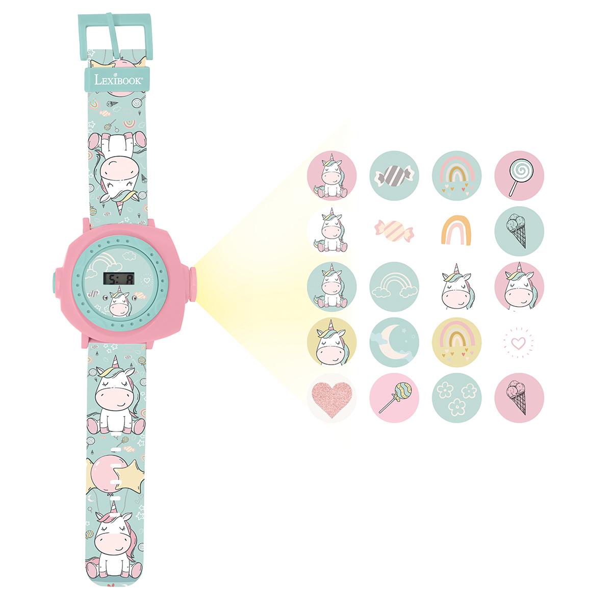 Lexibook – Unicorn – Digital Projection Watch (DMW050UNI) v:1286875 Lexibook – Unicorn – Digital Projection Watch (DMW050UNI) v:1286875