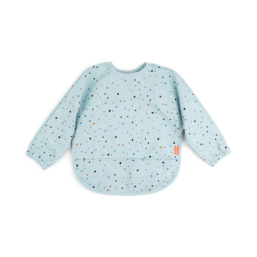 Done by Deer - Sleeved pocket bib Happy dots - Blue v:6479606
