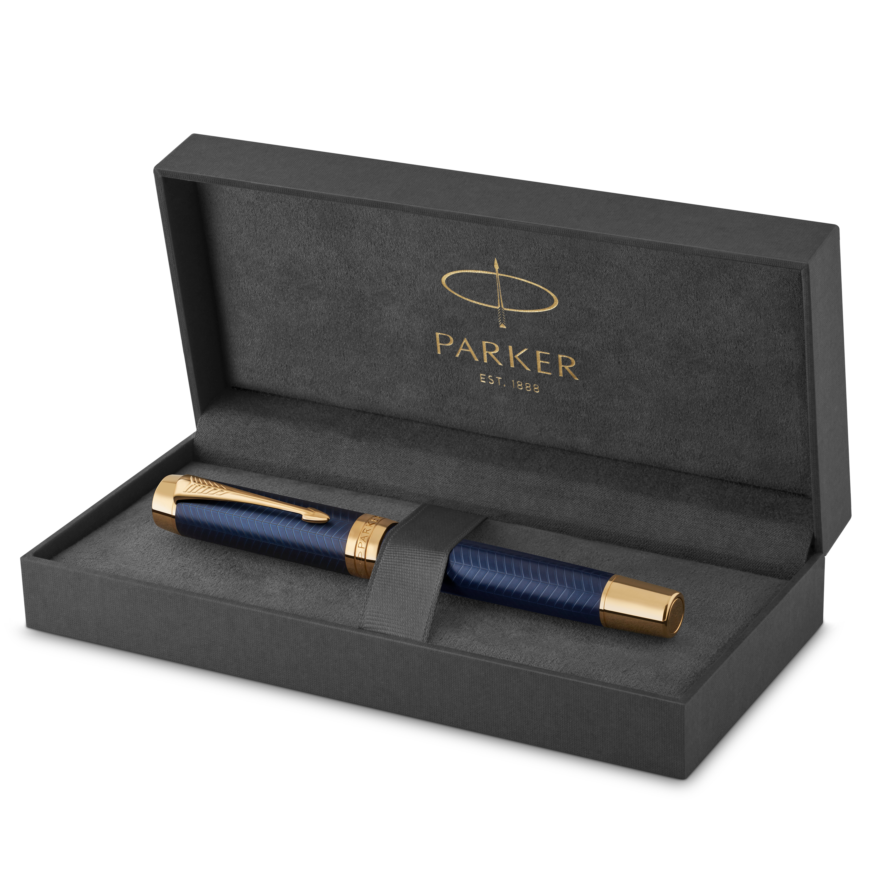 Parker – Duofold Centennial Fountain Pen – Prestige Blue Chevron – Medium – Gratis frakt v:9917278 Parker – Duofold Centennial Fountain Pen – Prestige Blue Chevron – Medium – Gratis frakt v:9917278