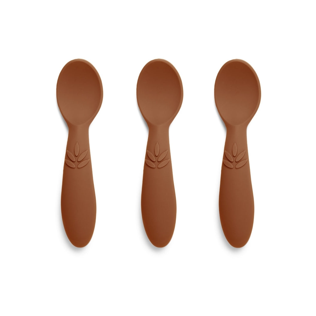 Nuuroo - Ella silicone spoon 3-pack - Caramel Café - Caramel Café v:3959868