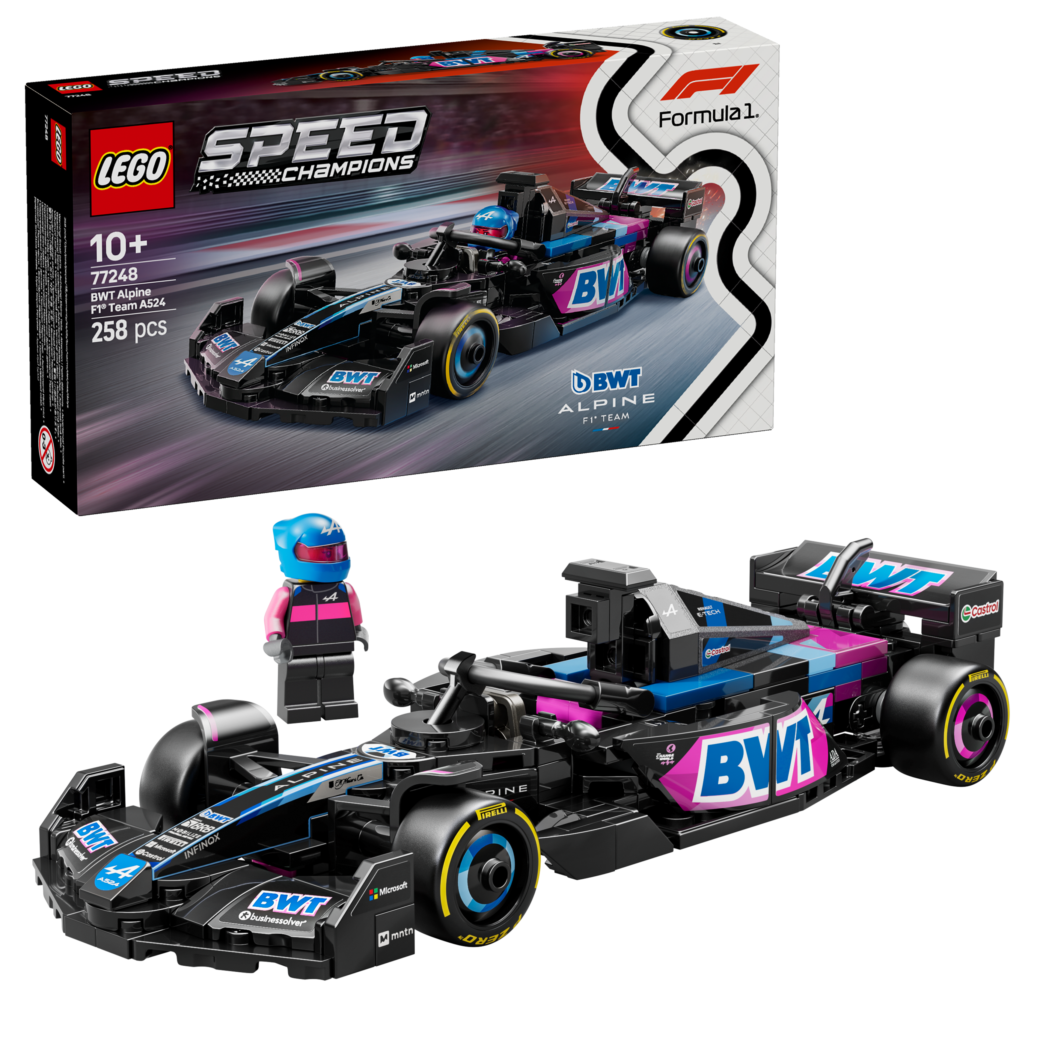 LEGO - Speed Champions - BWT Alpine F1® Team A524 Racerbil (77248) v:5272690