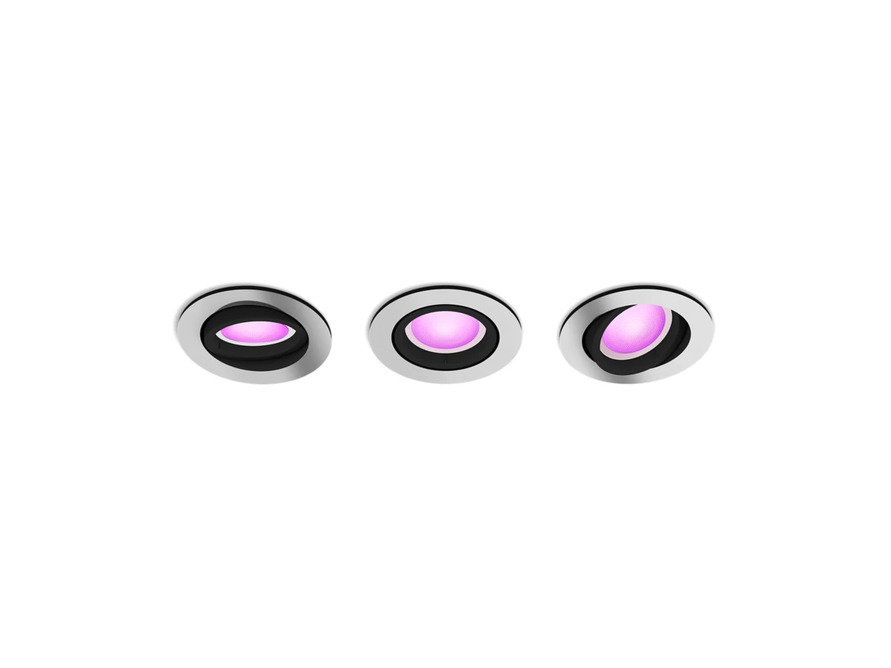 Philips Hue Centura Innfelte Spotter 3x4.2W – Rund, Aluminium, Farge og Hvit - Gratis frakt v:3148098