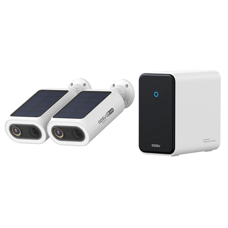 aosu 4K SolarCam P1 Max med aosuCortex System 2-kamera kit – Gratis frakt v:1140053