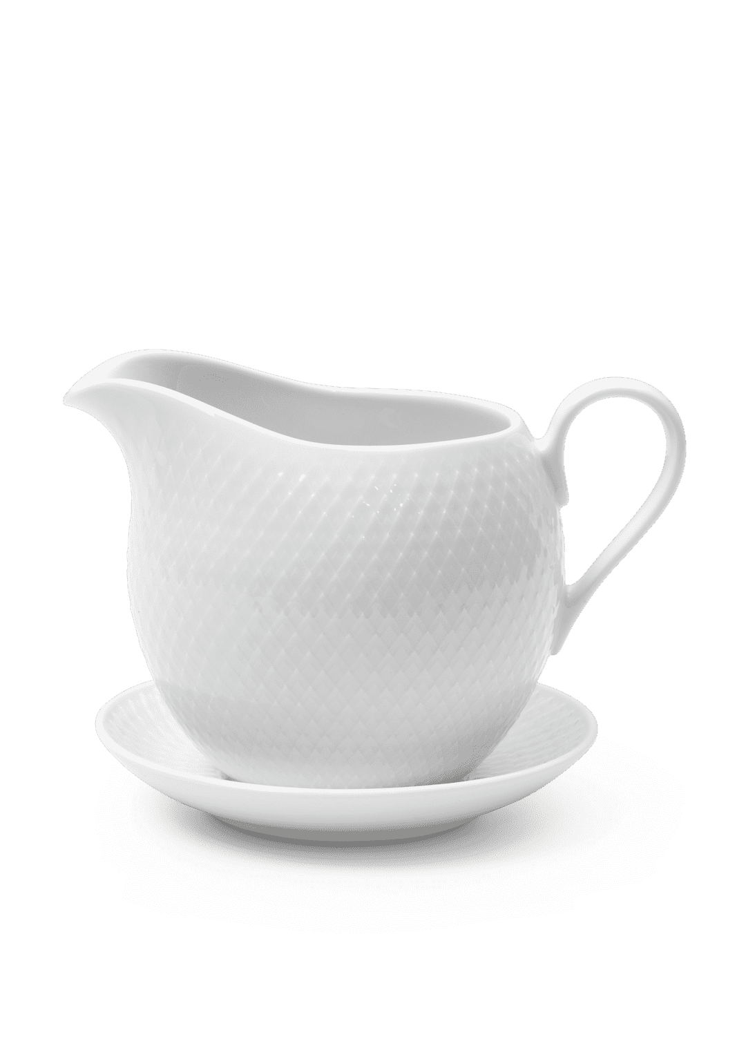 Lyngby Porcelæn - Rhombe Hvit Sausekanne - 67 cl - White - Gratis frakt v:2041637